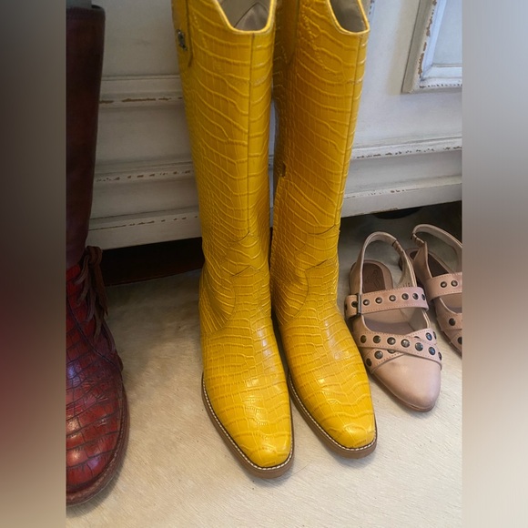 Sam Edelman Crocodile Boots - Picture 1 of 3